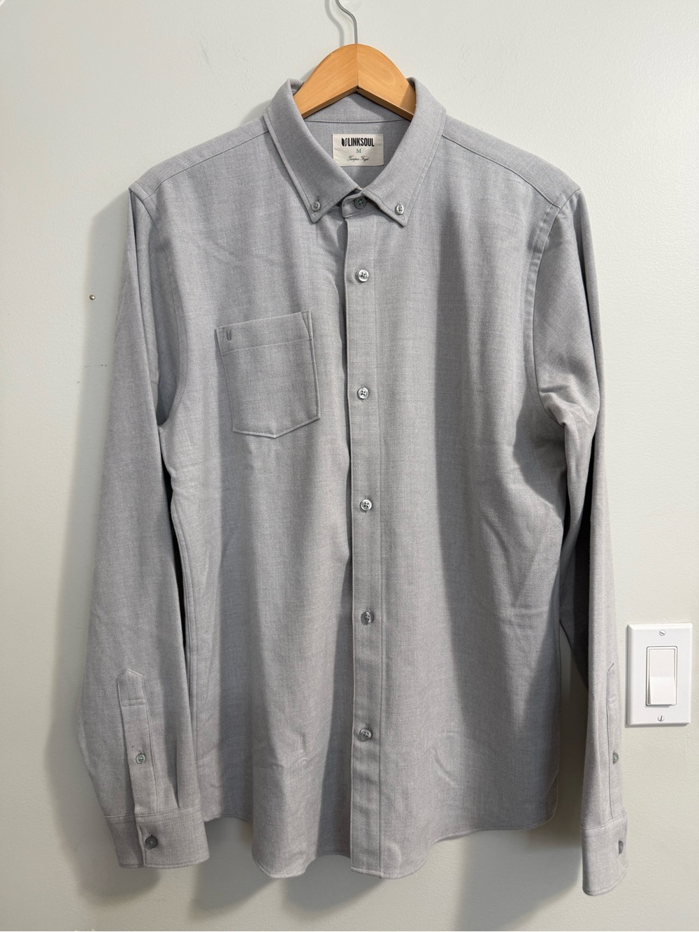 LINKSOUL Men's Button Down Long Sleeve Flannel Shirt Style LS243